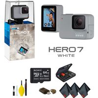 GoPro HERO7 White - Bundle Includes: 64GB Memory Card, Case More