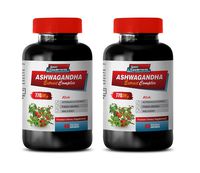 Mood Support Supplements for Women - ASHWAGANDHA Extract Complex 770MG - Premium Dietary Supplement - holy Basil for Sleep - 2 Bottles 120 Vegetable Capsules