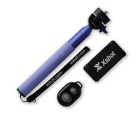 XShot Basic Selfie Stick Kit, Blue Color (No Remote) for iPhone and Android Devices