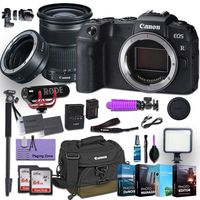 Canon EOS RP Mirrorless Digital Camera with EF 24-105mm f/3.5-5.6 STM Lens and Canon Mount Adapter EF-EOS R kit Bundled w/Deluxe Accessories (Rode Microphone, 4-Pack Photo Editing Software and More)