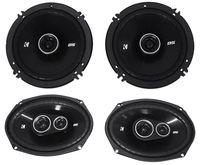 Package: Pair of Kicker 43DSC69304 6"x9" 360 Watt 3-Way Speakers With 4-Ohm Impedance + Pair of Kicker 43DSC6504 6.5" 240 Watt 2-Way Coax Car Stereo Speakers