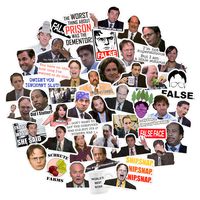 The Office 50 Count Sticker Pack | Perfect for Water Bottles, Phone Cases, Computers and Much More! | Waterproof & Easily Removable