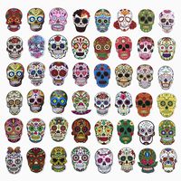 Jasion PVC Decals Waterproof Sunlight-Proof DIY Ideals for Water Bottles Cars Motorbikes Portable Luggages Phone Laptops (Skull)