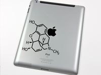 Morphine Chemical Structure - iPad Decal - Black 4"