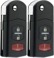 KeylessOption Keyless Entry Car Remote Control Uncut Key Fob Replacement for Mada 3 KPU41788 (Pack of 2)