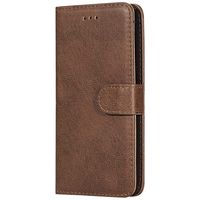Bear Village Case Compatible with Huawei P10 Lite, Leather Cover with Credit Card Slot, Full Body Protective Flip Case for Huawei P10 Lite, Brown