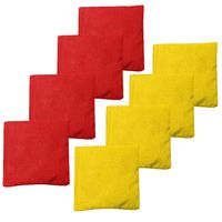 Play Platoon Weather Resistant Cornhole Bean Bags Set of 8 - Red & Yellow