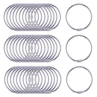 Antner 1.5 Inch (48 Pack) Loose Leaf Binder Rings, Nickel Plated Metal Book Rings Binding Rings Keychain Key Rings for Office School and Home