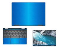 Decalrus - Protective Decal for Dell XPS 13 7390 2-in-1 (13.3" Screen) Laptop LITE Blue Texture Brushed Aluminum Skin case Cover wrap BAdellXPS-7390-2-in-1LiteBlue