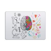 Artsybb Left and Right Brain Removable Vinyl Decal Sticker Skin for Apple MacBook Air Pro 13" 15" Mac Retina Laptop (All 13-15" Laptops (No Apple Diecut), Left Right Brain #4)