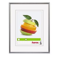 Hama 9 x 13 cm Plastic Sevilla Décor Photo Frame, Silver Matt