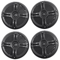 (4) Rockville RMSTS65B 6.5" 1600w Waterproof Marine Boat Speakers 2-Way Black