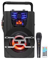 Technical Pro WASP420 Portable Rechargeable Bluetooth Speaker w/LED's+Microphone