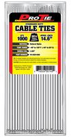 Pro Tie N14SD1000 14.6-Inch Standard Duty Cable Tie, Natural Nylon, 1000-Pack