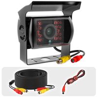 RCA Backup Camera Heavy Duty IR Night Vision Waterproof for Trucks Car Vehicle Trailer Truck Van Tow rv Replacement Universal Auto Rear View Backup Camera with Cable 33ft