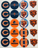 Set of 20 Chicago Bears Stickers Small Phone Mini Decal Logo Birthday Parties