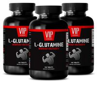 Immune Health Basics - Pure L-GLUTAMINE - Workout Recovery - Immune Support - Strength Boost - glutamine Healthy - 3 Bottles (300 Tablets)
