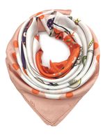 YOUR SMILE Silk Like Scarf Women's Fashion Pattern Large Square Satin Headscarf,Orange Love