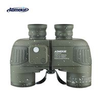 Aomekie Binoculars for Adults 7X50 Marine Military Binoculars Waterproof Fogproof with Compass Rangefinder BAK4 Prism Lens for Navigation Birdwatching Boating and Hunting (Army Green)