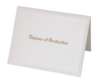 GraduationMall Imprinted Diploma Cover For Certificate 8.5''x 11'' (White)