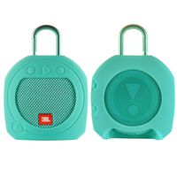 TXEsign Protective Silicone Stand Up Case for JBL Clip 3 Waterproof Portable Bluetooth Speaker (Teal)