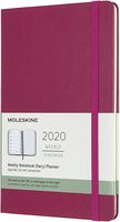Moleskine Classic 12 Month 2020 Weekly Planner, Hard Cover, Large (5" x 8.25") Snappy Pink
