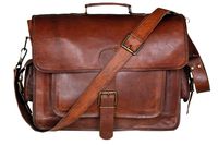 Cuero 16 Inch Retro Buffalo Hunter Leather Laptop Messenger Bag Office Briefcase College Bag (brown)