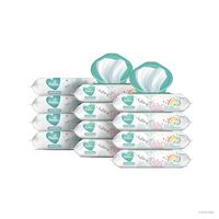 Baby Wipes, Pampers Sensitive Water Based Baby Diaper Wipes, Hypoallergenic and Unscented, 8X Pop-Top Packs with 4 Refill Packs for Dispenser Tub, 864 Total Wipes