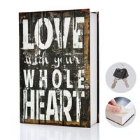 wishacc Real Pages Portable Secret Book Hidden Safe with Key Lock Book Safe - Hollowed Out Book with Hidden Secret Compartment for Jewelry, Money and Cash