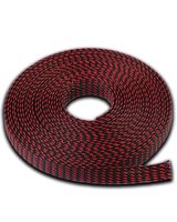 Cable Organizer Cable Management Sleeve 3/8" Black Red Cord Protector Wire Loom Braided Cable Sleeve Expandable Cable Wrap Cable Concealer Cat Cord Protector Super-Deals-Shop (10 FT)