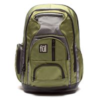 Ful Free Fallin' Padded Laptop Backpack, Fits Up to 17-Inch Laptops, Green, Unisex
