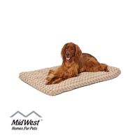 Plush Dog Bed | Ombré Swirl Dog Bed & Cat Bed | Mocha 40L x 27W x 2.5H - Inches for Large Dog Breeds