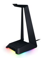 Razer Base Station Chroma Headphone/Headset Stand w/USB Hub: Chroma RGB Lighting - 3X USB 3.0 Ports - Non-Slip Rubber Base - Designed for Gaming Headsets - Matte Black