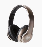 iJoy Matte Rechargeable Wireless Bluetooth Foldable Over Ear Headphones with Mic (GLD)