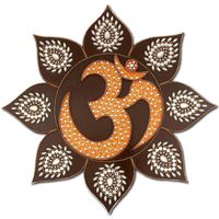 Yoga Room Decor - Om Symbol Wall Painting - Boho Decor for Living Room - 100% Handcrafted in India