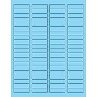 Rectangle Laser Labels/Stickers, 1 3/4" x 1/2", Pastel Blue, (8000 Labels Per Case)
