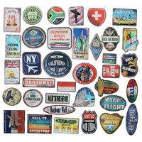 36Pcs Big Size Outdoor Travel Stickers Pack Decals of Vintage Beach Surfing Stickers Decals for Cars Motorcycle Portable Luggages Ipad Laptops Waterproof Sunlight-Proof (Surfing)