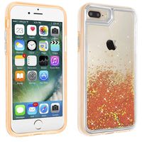 Liquid Quicksand Glitter Case,Shockproof Bling Waterfall Robot Cute Girl Women Shiny Luxury Soft Clear Rubber Commuter Defender Cover (Gold, iPhone XR)