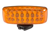 Amber LED Strobe Light w/Back & Base Magnetic Mount - 24 LEDs - 4AA Batteries - Strobe & Steady