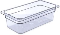 Carlisle 3066107 StorPlus Third Size Food Pan, Polycarbonate, 4" Deep, Clear