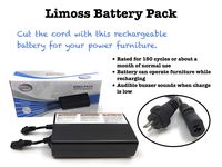 Limoss Wireless Rechargeable Furniture Battery Pack for Power Reclining furniture
