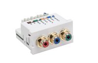 Leviton 41292-DEW Multimedia Outlet System RCA Component Video Module, White