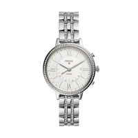 Fossil Women's Jacqueline Stainless Steel Hybrid Smartwatch, Color: Silver (Model: FTW5033)