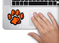 Mascot mascot tiger paw print 3x3.1 inches america sticker decal die cut vinyl - Made and Shipped in USA