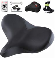 Giddy Up! Bike Seat - Oversize Comfortable Bicycle Saddle - Extra Wide Replacement Universal Fit Indoor Outdoor Padded Memory Foam