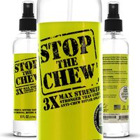 Emmy's Best Stop The Chew 3X Strength Anti Chew Bitter Spray Deterrent for Dogs & Puppies - Alcohol Free - Most Powerful Bitter Deterrent - 8oz