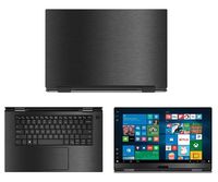 decalrus - Protective Decal for Dell XPS 9575 (15.6" Screen) Laptop Dark Grey Texture Brushed Aluminum Skin case Cover wrap BAdellXPS15_9575Dark Grey