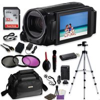 Canon VIXIA HF R70 Camcorder Video Professional Bundle with Sandisk 32 GB SD Memory Card + Filters + Canon Case + Accessory Bundle