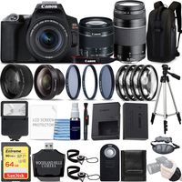 Canon EOS Rebel SL3 4K DSLR Camera (Black) with EF-S 18-55mm is STM and EF 75-300mm f/4-5.6 III Lens Kit 64GB Ultimate Travel Bundle