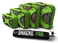 Shacke Pak - 5 Set Packing Cubes - Travel Organizers with Laundry Bag (Green Grass)